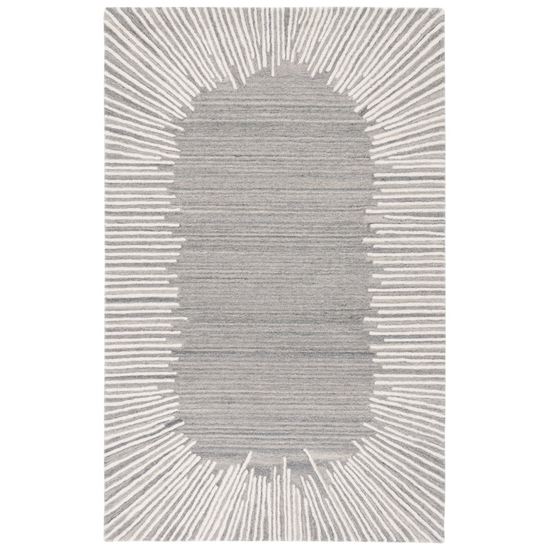 Tapis gris / ivoire Fifth Avenue 129, Rectangle 8 pi x 10 pi