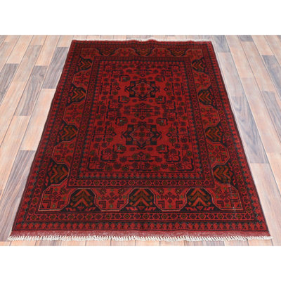 Wattie One-of-a-Kind 3'4"" X 5' New Age Wool Area Rug Red -  Isabelline, 7B2F053CA65F4661ADB48C76C1A29AC9