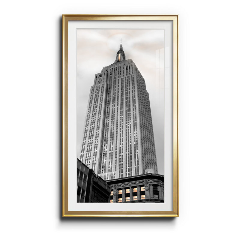 " Empire State Building ", Gold, 10.5" H x 18.5" W x 1.5" D