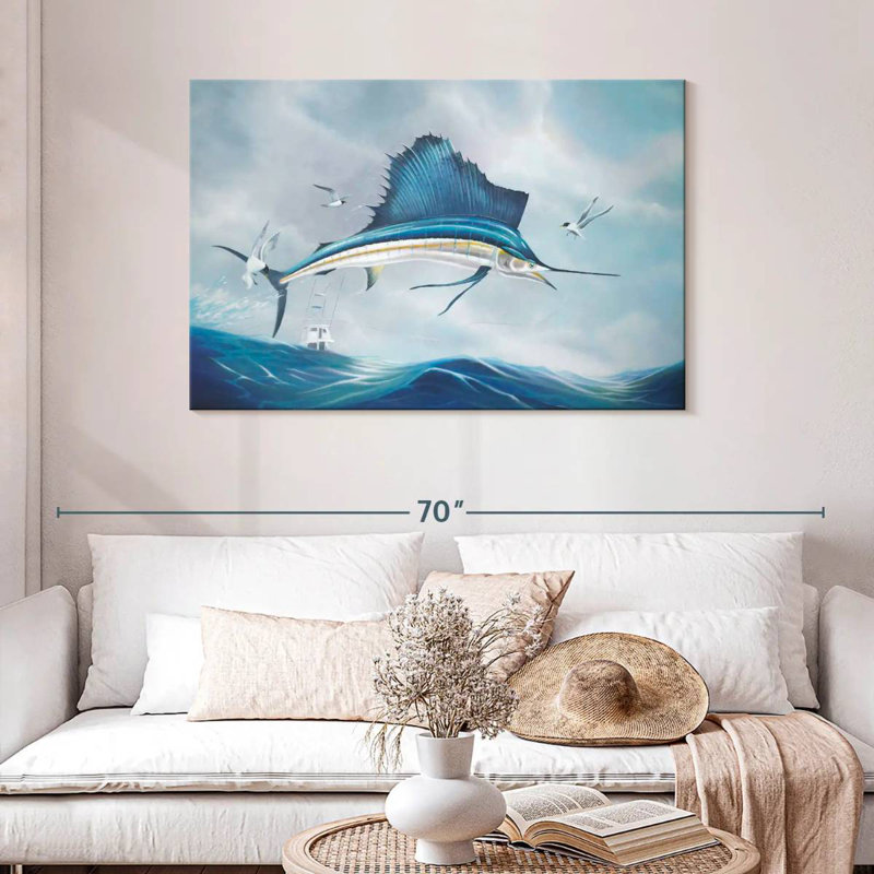 Brampt Blue Marlin, 30" H x 45" W