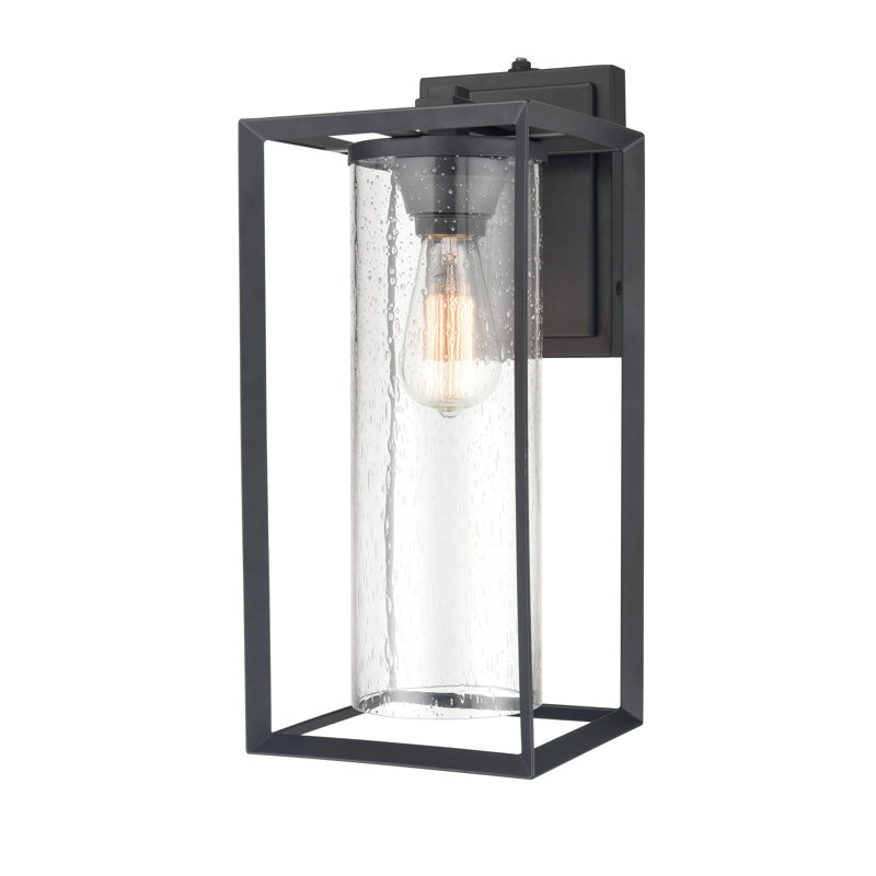 Wall Light, Black, 17.5" H x 9" W x 9" D