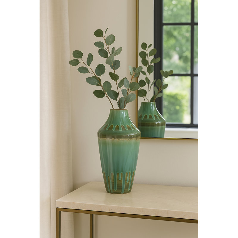 Modern Metal Aluminum Vase with Geometric Design
