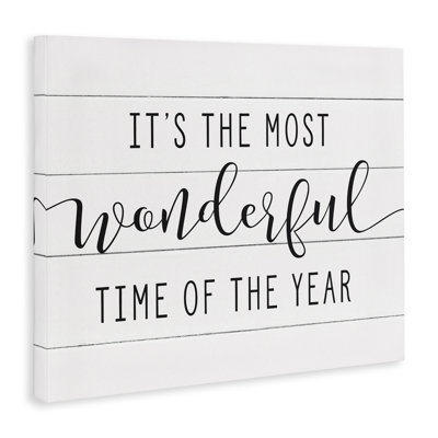 «Holiday Most Wonderful Time Of The Year Typographie», impression