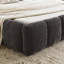 Structure de lit tapissier grand format avec tissu d'ameublement épais, structure de lit plateforme grand format en chenille avec tête de lit et structure solide. Sans sommier tapissier, gris foncé-163275675