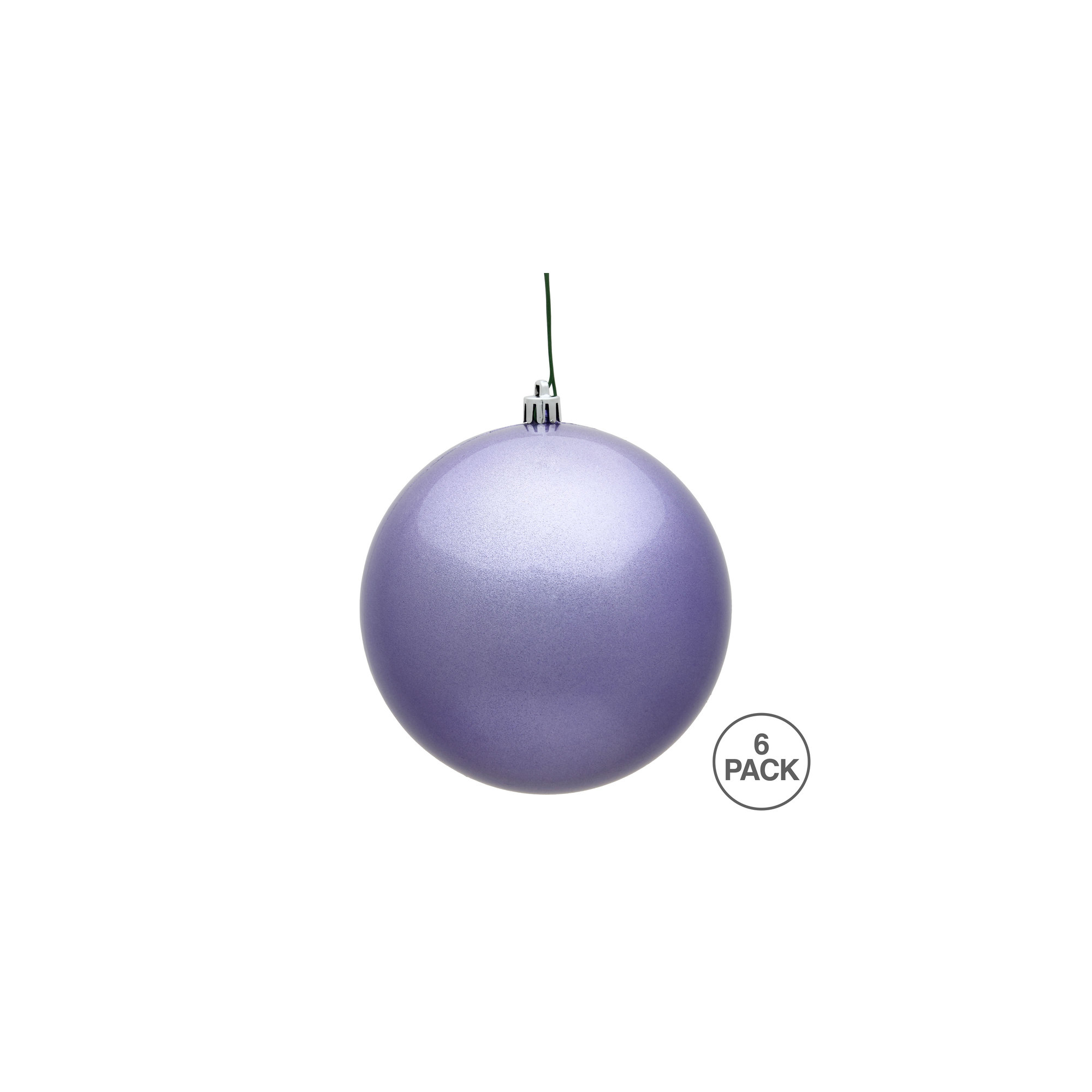 Holiday Décor Ball Ornament, Lavender, 4" H x 4" W x 4" D