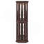 Vitrine d'angle vitrée avec vitrine d'angle lumineuse, vitrine avec éclairage (incluse), bar à vin, armoire à vin avec tablettes réglables en verre, décoration sculptée (incluse)-1098758458-1098758457