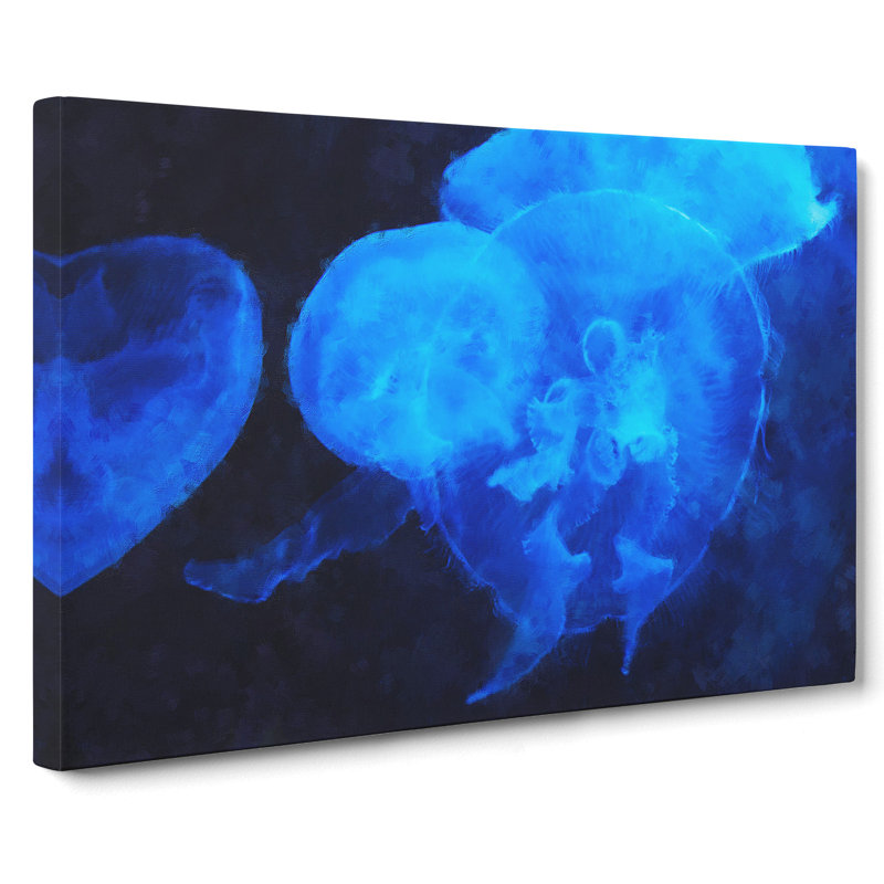 Jellyfish Vol.1 - Wrapped Canvas, 35cm H x 50cm W x 3cm D
