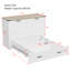 Grand lit escamotable style ferme avec station de charge, lit plateforme pliable avec grand tiroir de rangement pour chambre d'amis, petite chambre-1524366192-1524366198