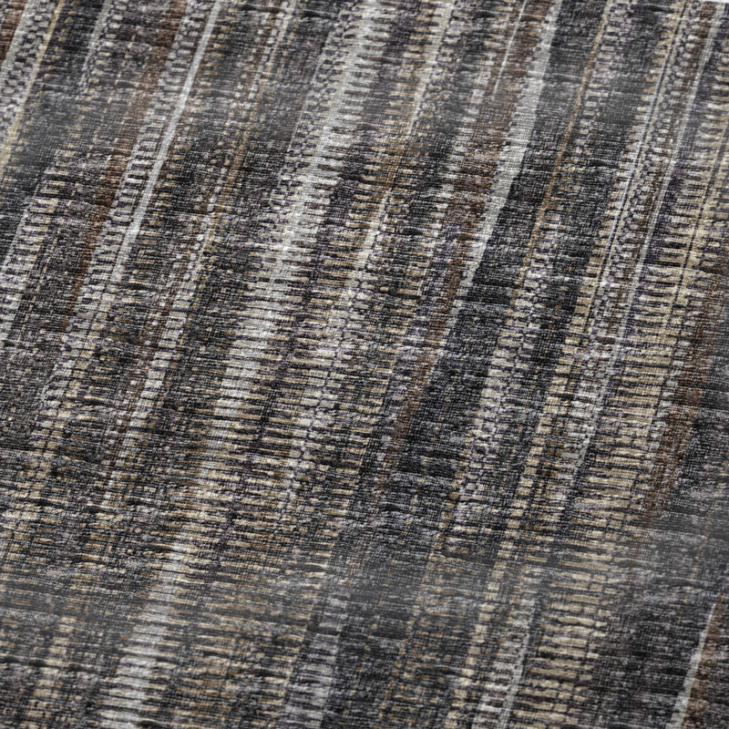 Jeté One Pixie Street Luxury 50x70 "Soft Touch, Rayures brunes texturées