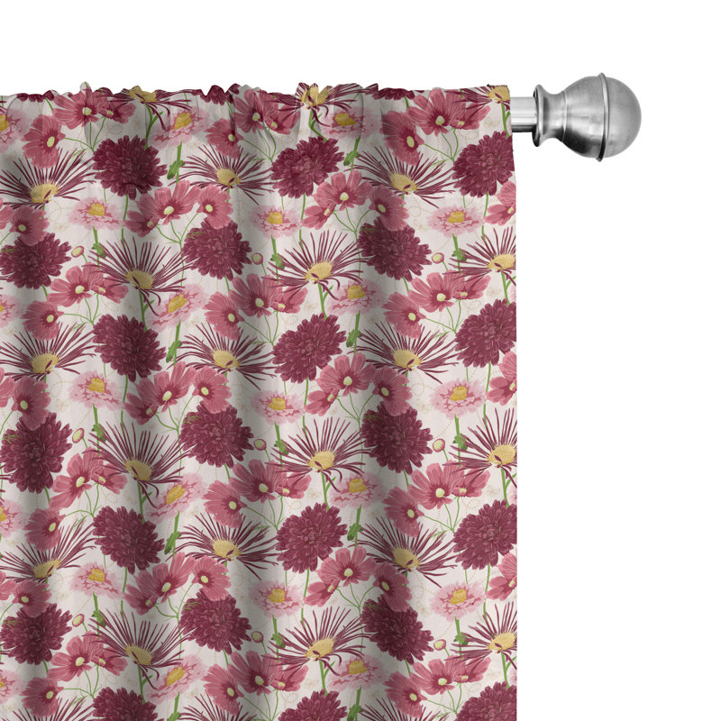 Bungalow rose à 4 panneaux, aquarelle fleurs sauvages, panneau 122298 coquille d'œuf multicolore