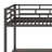 Full Size Metal Loft Bed With Desk, Storage Staircase And Small Wardrobe-106969732