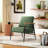 Dajauna Midcentury Modern Upholstered Metal Frame Chenille Arm Accent Chair-1889649225