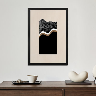 Ondes monochromes - reproduction d'art murale - affiche de galerie