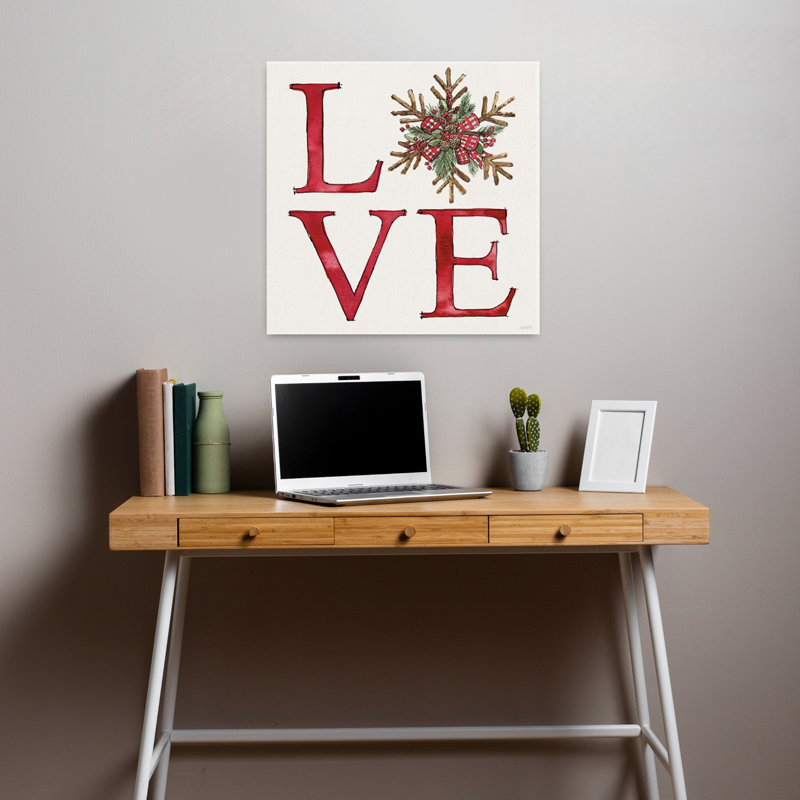 Art d'hiver typographie Ix, H 18 po x l 18 po
