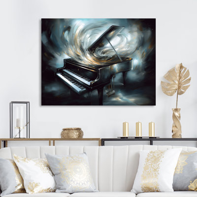 Piano Abstract I - Music Canvas Prints