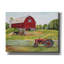  Art mural en toile, "campagne rouge grange B" par Jean Plout, 16 po x 12 po
