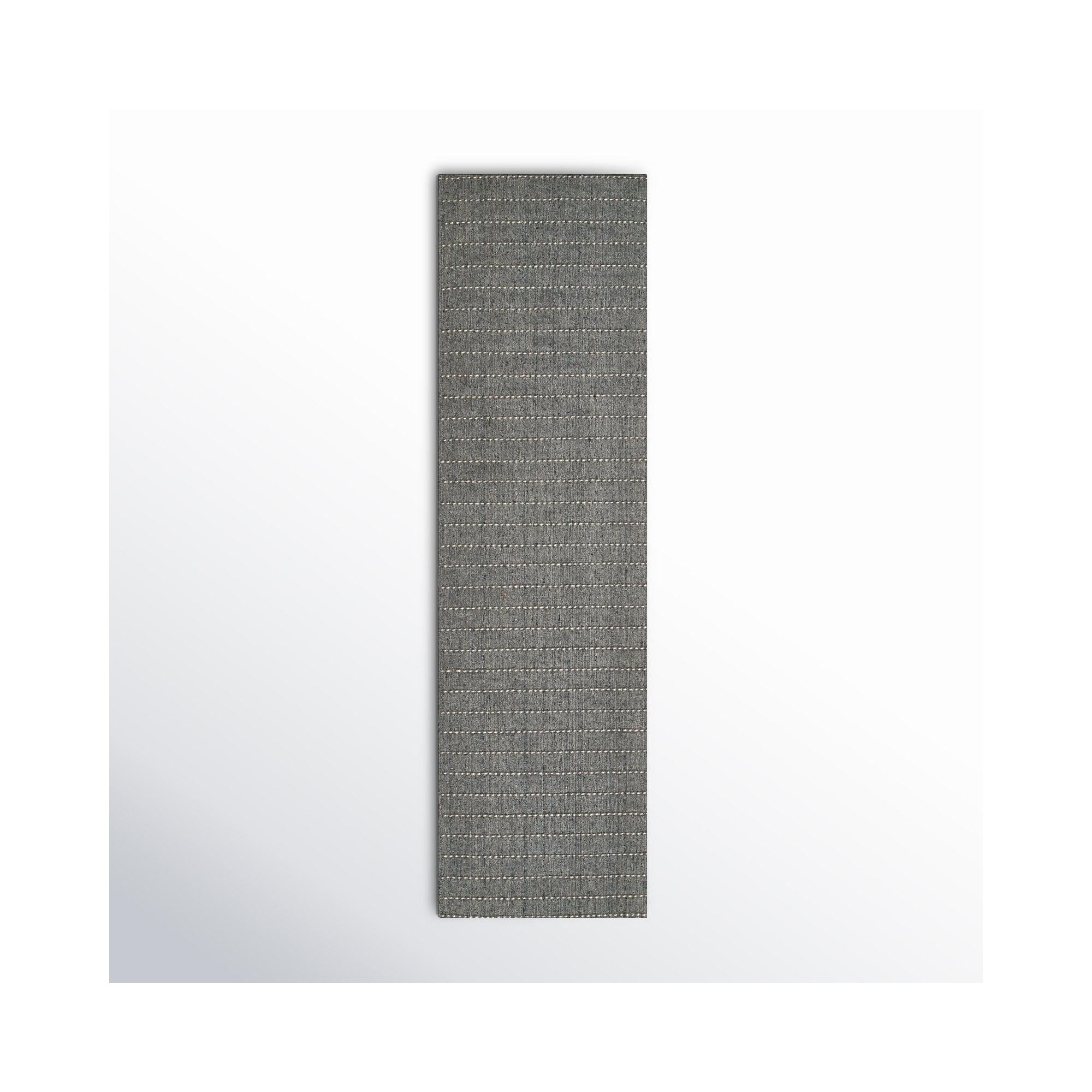 Amita Handmade Hand Loomed Gray/Begie/Blue Rug, Runner 2'3" x 8'