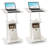 Costway 2 Pcs Mobile Podium Stand Office Laptop Cart With Storage Adjustable Height White
