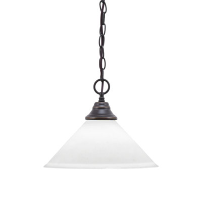 Aeronwen Chain Hung Pendant With Glass