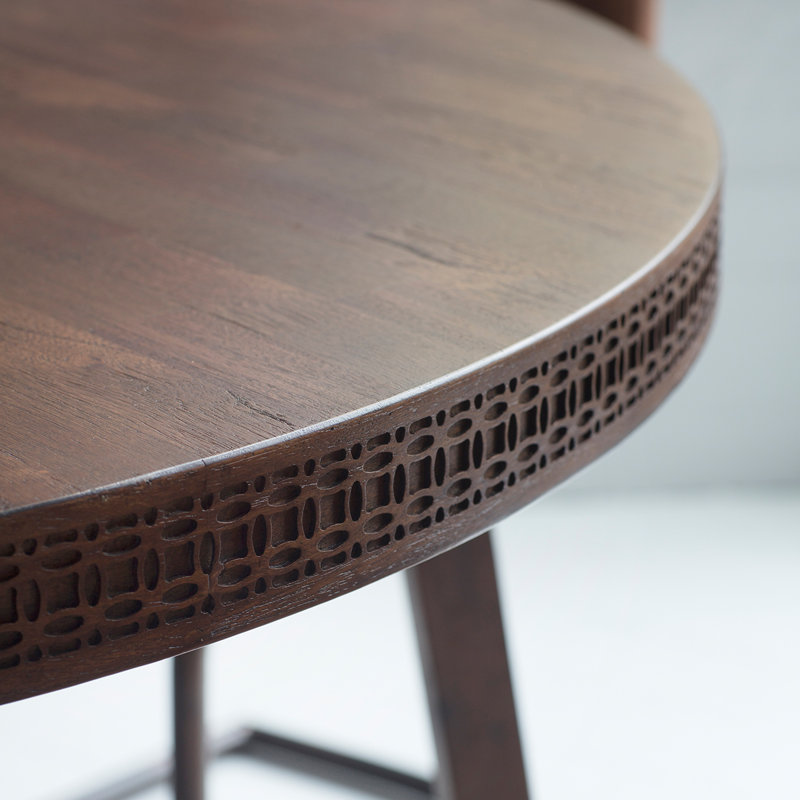Cassilyn Round Solid Wood Dining Table, Brown