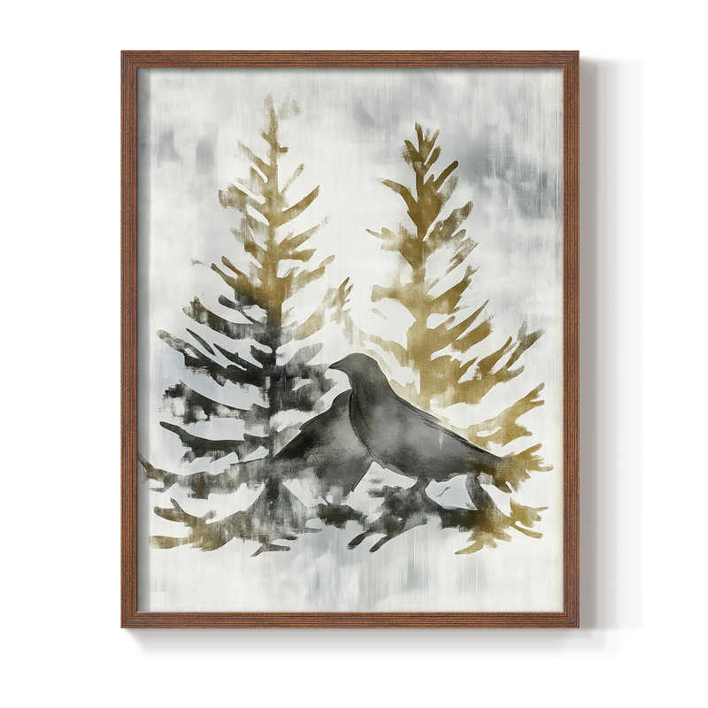 Reproduction encadrée - bois massif, Noyer, H 15 po x l 12 po