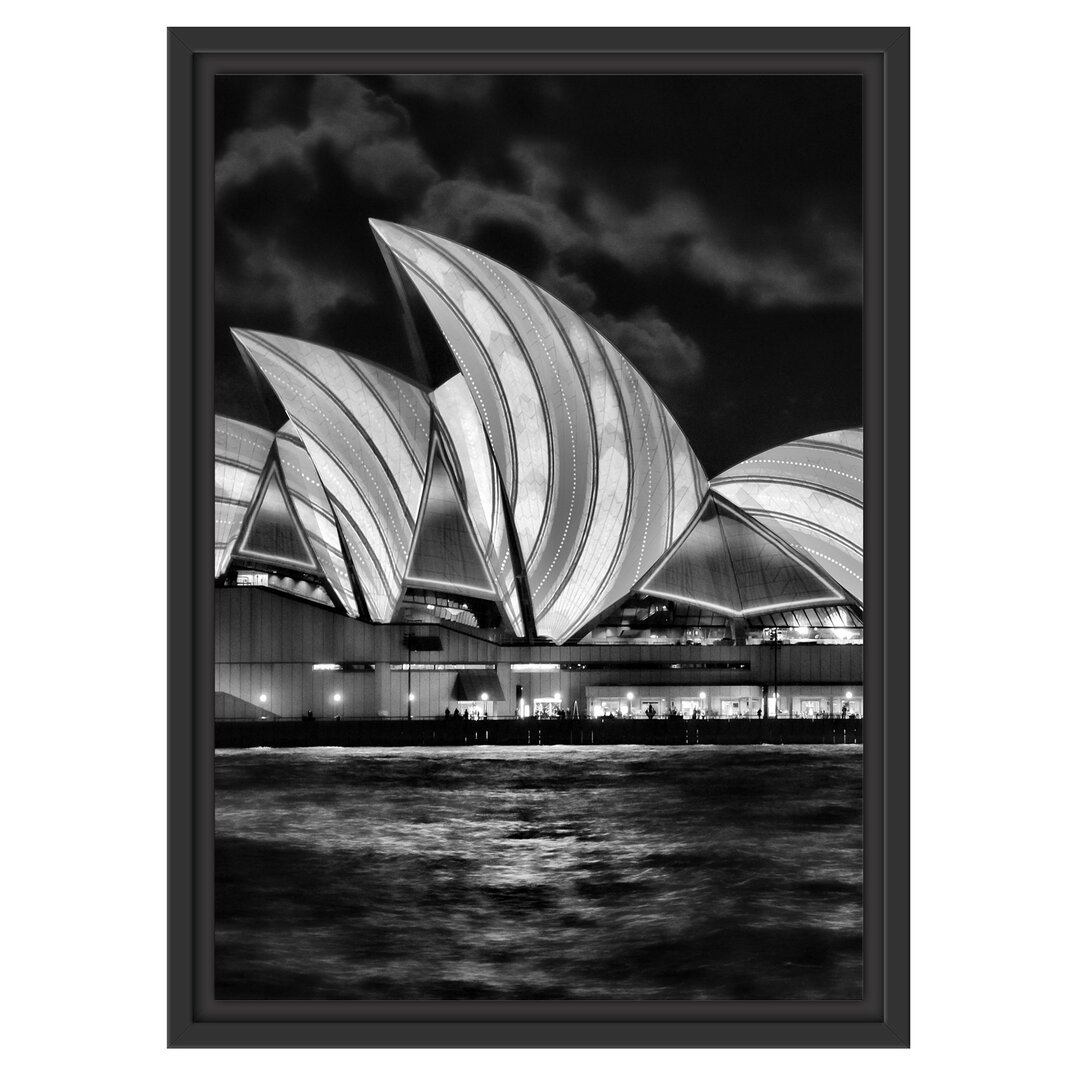 Gerahmtes Wandbild Sydney Opera House Streifen