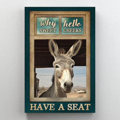«Donkey Pourquoi Hello Sweet Cheels sur toile», impression