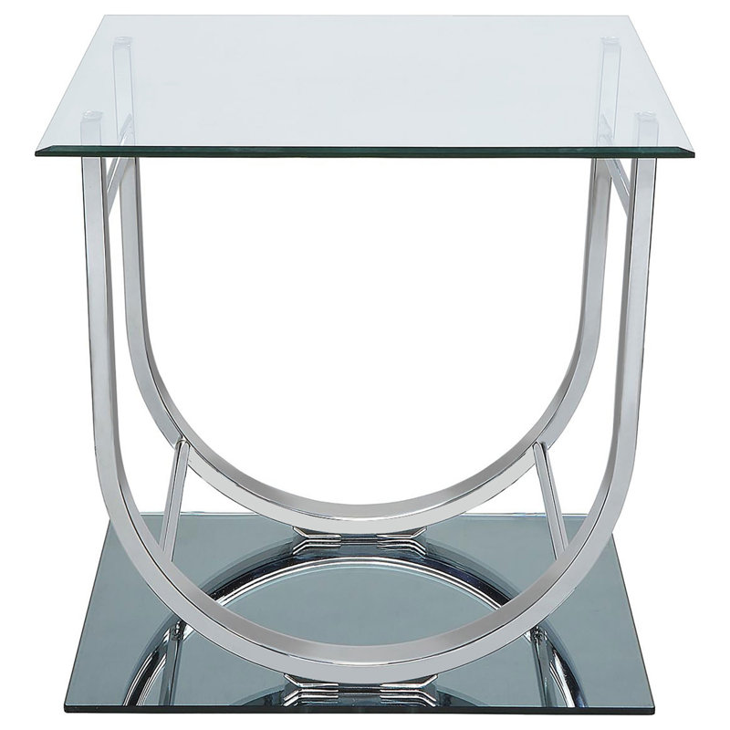 Table de bout moderne élégante et chic, Chrome