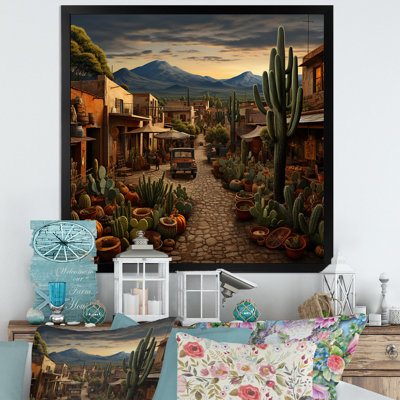 Jour de marché mexicain I - art mural mexicain pour le salon