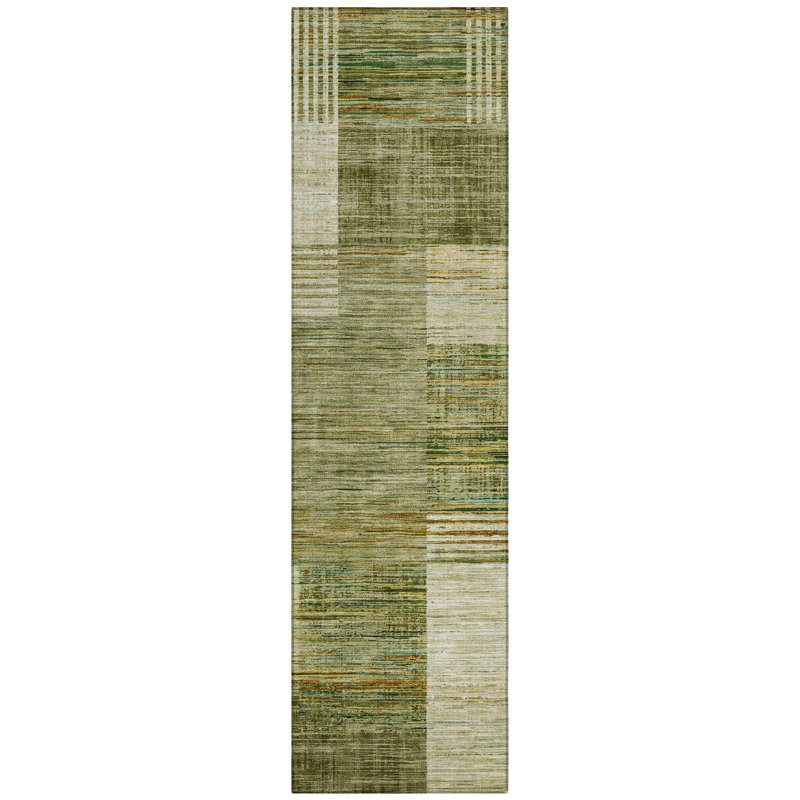 Machine Washable Indoor/Outdoor Meredith ACN2149 Geometric Rug, Runner 2'3" x 7'6"