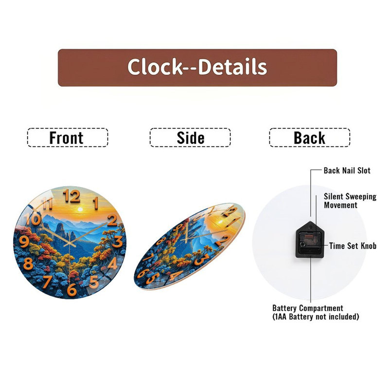 Horloge murale Sunset