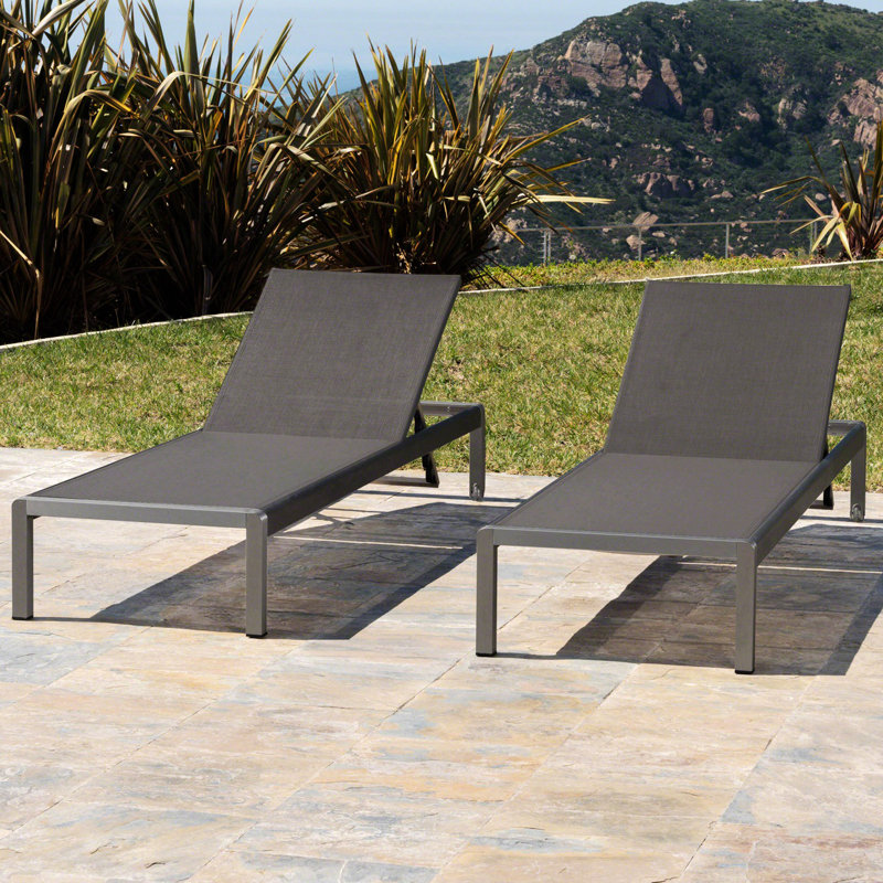 Ensemble de 2 chaises longues
