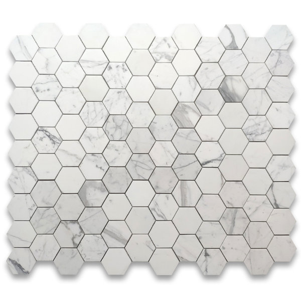 12" x 11" Marble Mosaic Wall and Floor Tile