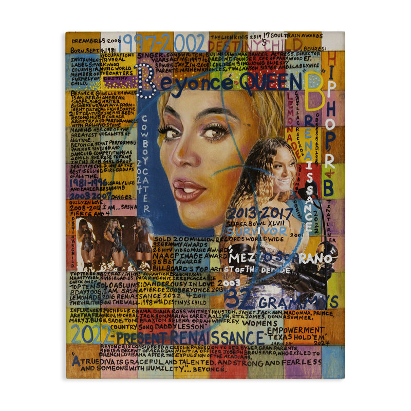 «Beyonce Musician Collage» par Sabin, H 48 po x l 36 po
