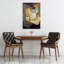 Bouteille et coupe de fruits, estampe d'art mural abstrait contemporain de 1921-1299919425