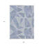 Tapis intérieur / extérieur lavable géométrique bleu marine et bleu denim HomeRoots 9 pi x 12 pi