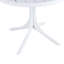 Table ronde moderne en plastique blanc - table de salle à manger intérieure / extérieure de 36 pouces et table basse, table de patio légère en polypropylène toutes saisons pour le jardin, la cour, la cuisine, le camping (blanc)