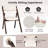 Set of 2 Folding Chairs with Comfy Padded Backrest and Seat