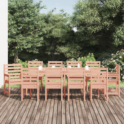 Campbelltown 10 - Person Wood Patio Dining Set with Rectangular Table