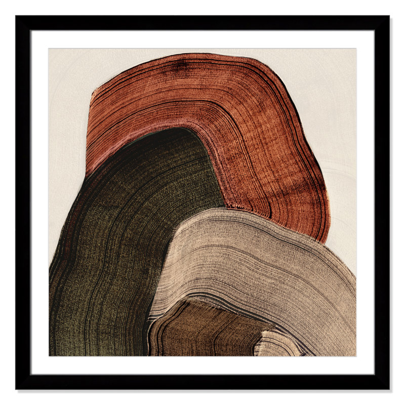 «Folded Earth I» par Casa Fine Arts, 37.5'' W x 37.5'' H, Imprimé mat, Noir satiné
