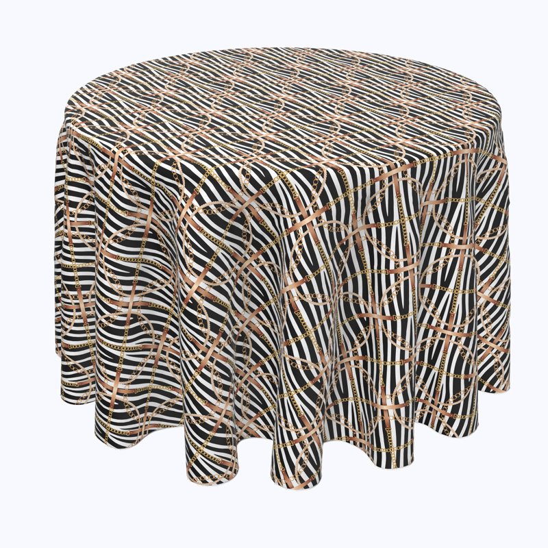 Halswell Geometric Round Tablecloth, 120" x 120"