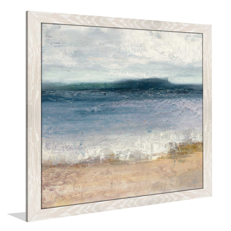 « indigo ile ii », reproduction de peinture à l’acrylique, H 33,5 po x l 33,5 po x P 0,75 po