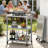 Folding Outdoor Grill Table With 2 Movable Locking Wheels-125728685