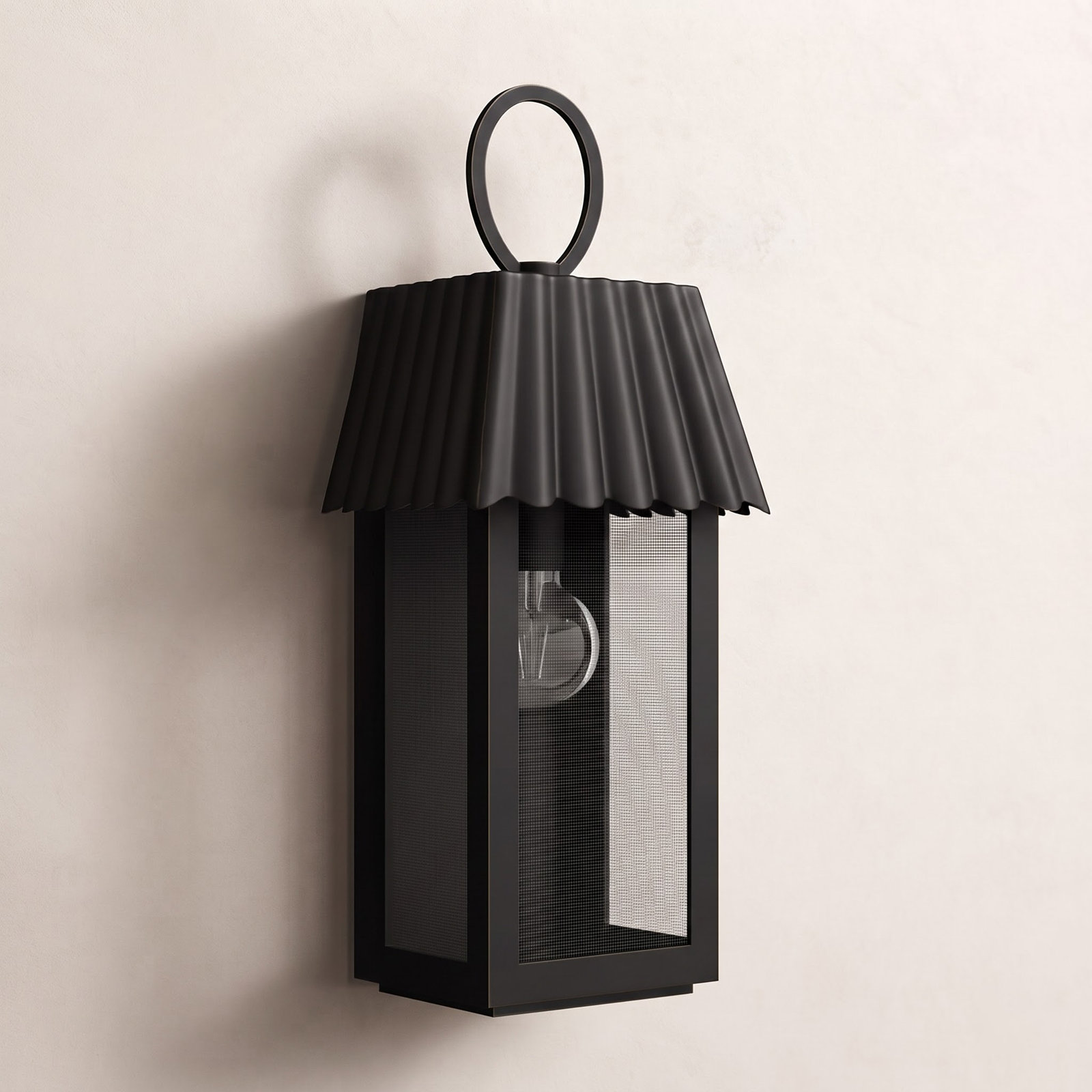 Godin Outdoor Wall Lantern, Oil Rubbed Bronze, 22.38" H x 8.5" W x 7.13" D