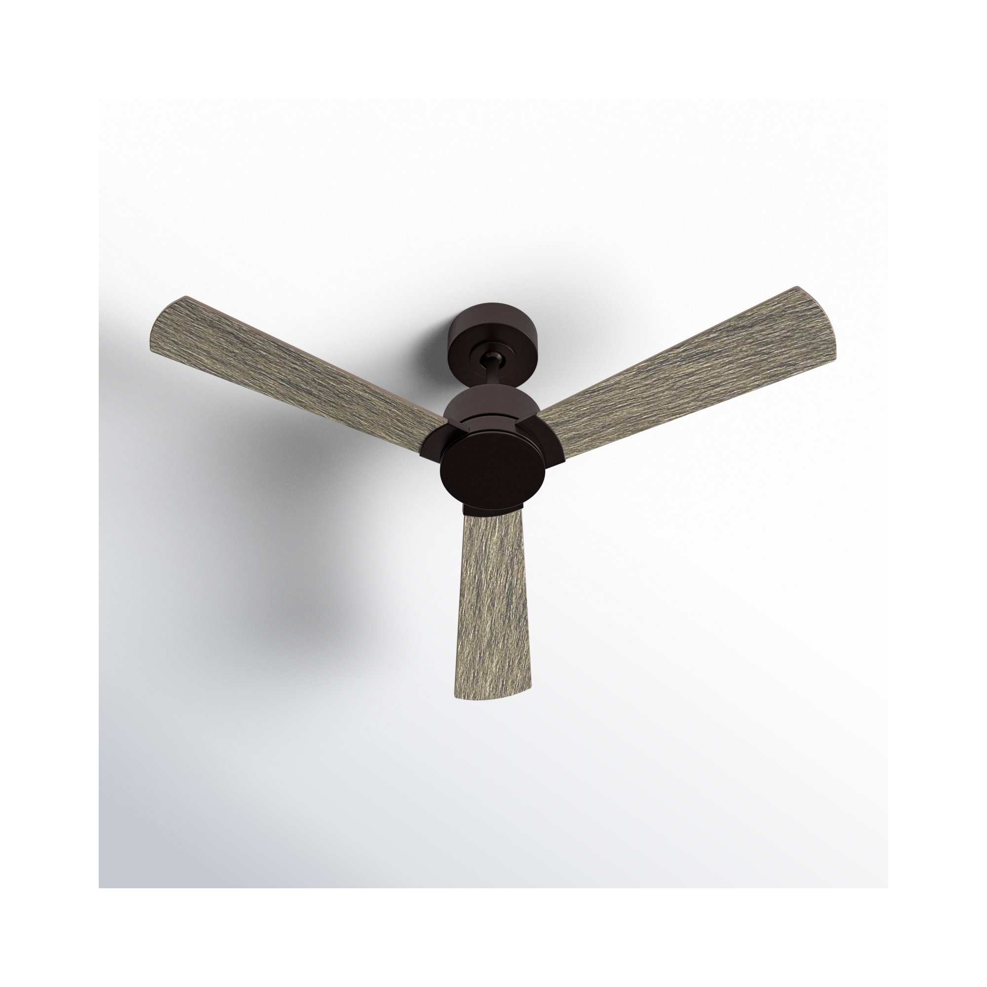 Martrell 3 Blade Ceiling Fan, Black/Walnut, Midnight Black, 44"
