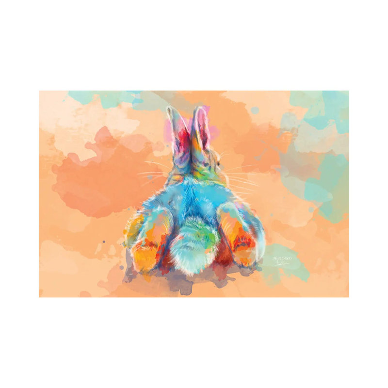 Bunny Butt by Flo Art Studio - Wrapped Canvas Gallery-Wrapped Canvas Giclée, 26"H x 40"W