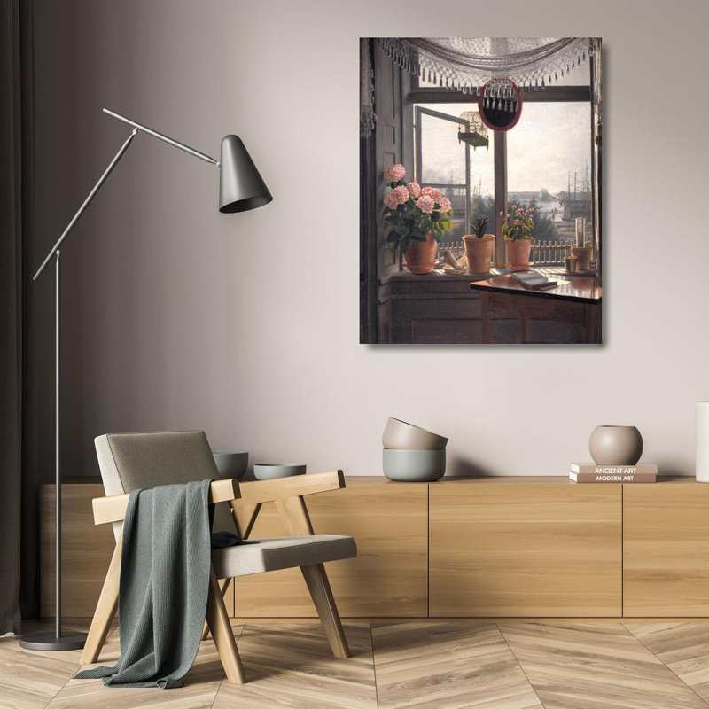 «View from the Artist's Window» par Martinus Rørbye - Art mural sur toile tendue avec châssis, H 24 po x l 17 po