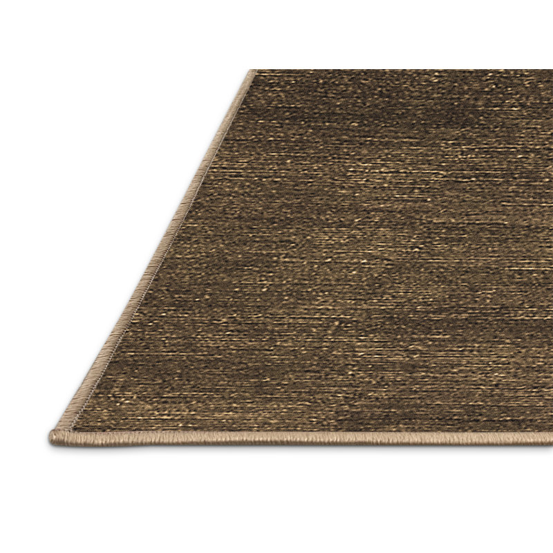 Tapis brun lavable à la machine Wrett Mid-Century Modern 196, Tapis de couloir 2 pi x 5 pi