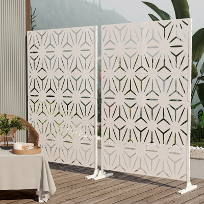 Helary 6 ft. H x 4 ft. W Metal Privacy Screen