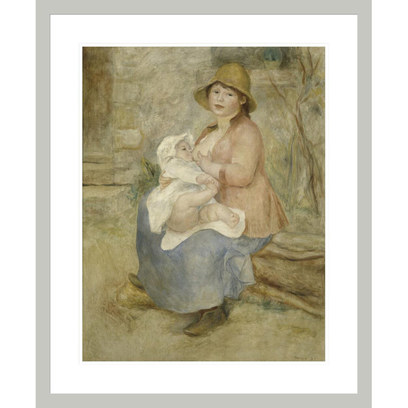 Maternité par Pierre-Auguste Renoir, impression giclée encadrée, 28.54" H x 23.5" W